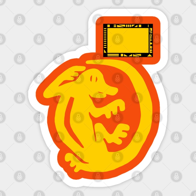 Orange Iguanas Sticker by pherpher